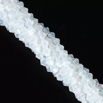 Биконусные натуральные разделительные бусины, хрустальные стеклянные бусины для поделок, граненые бусины для самостоятельного изготовления ювелирных изделий, браслет, ожерелье 4 мм, 110 шт., аксессуары