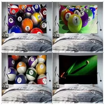Бильярд Анимация Гобелен Офис Гостиная Гобелен Домашний Декор Стены Гобелен 100x75cm