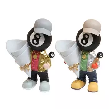 Бильярдный персонаж Поднос Бильярдная кукла Скульптура для Ресторана Спальни Бара золотистый