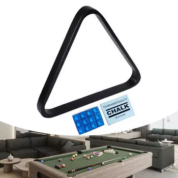 Бильярдный стол Треугольная стойка для шаров из дерева Оборудование чёрный