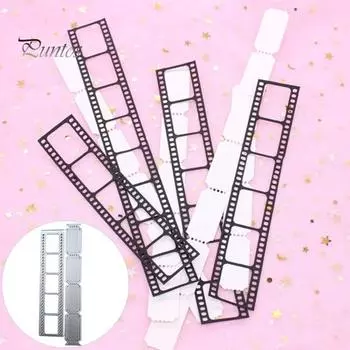 Билет на фильм, резка металла, штамп для скрапбукинга, DIY, тиснение, бумажный трафарет для рукоделия серебряный