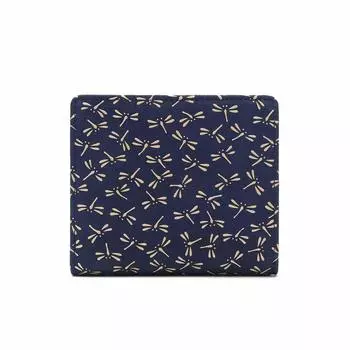 Billfold M Bifold Wallet 2217 x White [Inden-ya] [Inden-ya] INDEN-YA Dragonfly/Navy