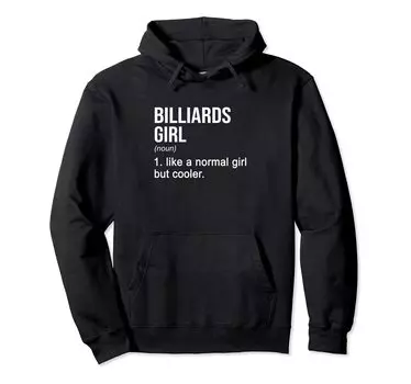 Billiard Girl Pool Billiard Snooker Billiard Cue 8 Ball Chalk Hoodie чёрный