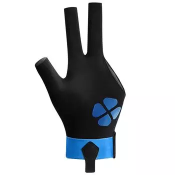 Billiard Gloves Three Finger Gloves Anti-Slip Gloves for Left Hand (Blue L) DE