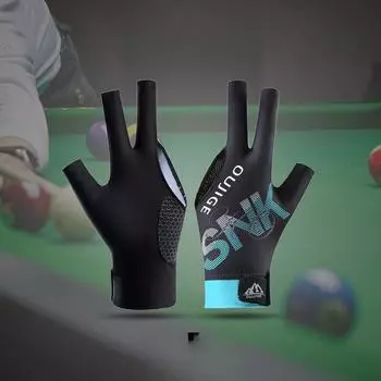 Billiard Gloves with Three Fingers Light and Breathable Enlarged Left Hand Single Elastic Snooker Billiard Silicone Anti Slip Gloves average size