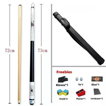 Billiards Big Tip Cue 11.5mm 13MM 9-ball Pool Cue 8-ball 1/2 Split Maple Billiard Cue Stick with Freebies 11.5mm