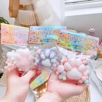 Billy s House Cat Paw Soft Cat Jelly, 4 цвета, один набор, белый, розовый, синий, фиолетовый, представительная настольная игра в Корее