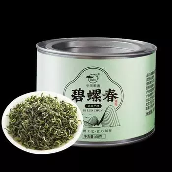 Biluochun New Tea Mingqian Аутентичный зеленый чай Ароматный весенний чай 1 can