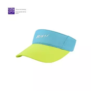 Bimai Running Racing Topless Hat Wang Spring and Summer Sun Protection Breathable Hat Quick-Drying Versatile Outdoor Sports Cap Island Blue and Firefly Yellow (2025 New Color) L