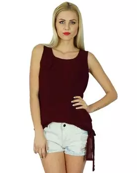 Bimba Comen Черная блузка из вискозы с принтом и рукавами кимоно на заказ 10 малиновый