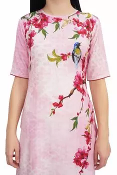 Bimba Indian Summer Tunic Women s Kurti Rayon Pink Printed Kurta Long 10 розовый