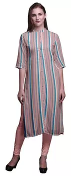 Bimba Printed Straight Kurti Kurtis для женской летней одежды большого размера Large белый