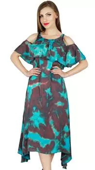 Bimba Women Chic Style Ребристое платье с открытыми плечами Асимметричный праздник 10 разноцветный