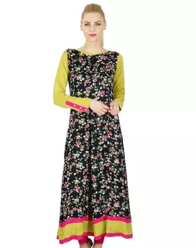 Bimba Women Indian Ethnic Anarkali custom Kurta Kurti Indian Flaired Top 10 разноцветный