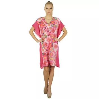 Bimba Women Polyester Kaftan Beach Cover Up Короткий цветочный кафтан 10 розовый