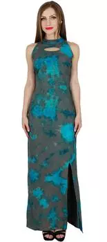 Бимба женщин длинное шикарное летнее платье макси праздничная одежда без рукавов платье платья 16 серый