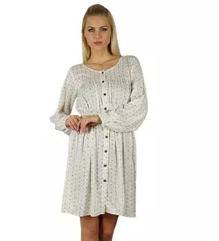 Бимба Женщины Выше Колена Shift Платье Повседневная Район Кнопка Вниз Летняя Одежда 18 белый