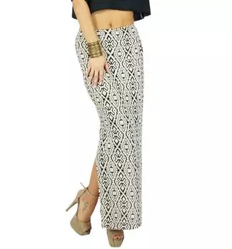 Bimba Женская длинная юбка-карандаш Chik Модная одежда Полная длина юбки 10 белый