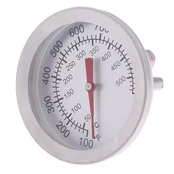 Биметаллический термометр для барбекю из нержавеющей стали белый