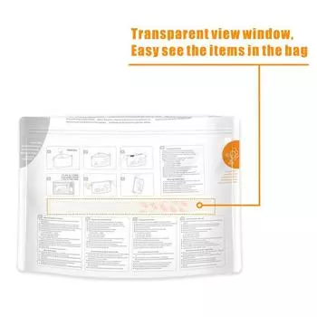 Bimirth S5005 Многоразовые пакеты для микроволновой печи, пакеты для паровой стерилизации для детских бутылочек, груди белый