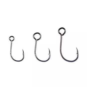 Bimoo 10 шт. одинарный крючок для рыболовной приманки, встроенные большие крючки для блесны, запасные крючки для ложек #2