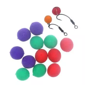 Bimoo, 12 шт., 6 вкусов, всплывающие бойлы для ловли карпа, медленно растворяющаяся приманка для карпа, приманка для волос, Ronnie Rigs, 12 мм, 14 мм 12mm красный