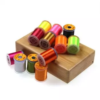 Bimoo, 12 шт./компл., 70D нить для вязания мух, размер 14 ~ 22, маленькая нимфа мошки, маленькие сухие мухи, материал для изготовления приманок для ловли нахлыстом, 12 разных цветов