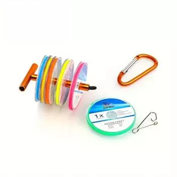 Bimoo 1 шт. поводок для ловли нахлыстом, материал поводка, прозрачный нейлон, поводок из алюминиевого сплава, держатель поводка