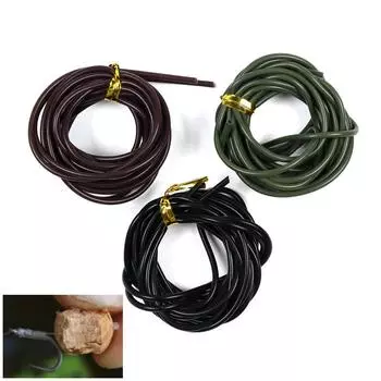 Bimoo 2 м/упак., поплавок для ловли карпа, силиконовая трубка, крючок для волос, силиконовый камуфляжный зеленый 2 мм, рыболовные снасти, резиновый рукав 2m чёрный