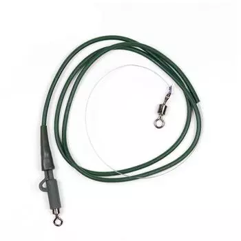 Bimoo, 2 шт., 11 кг, тестовая монофильная леска для ловли карпа, основная леска с резиновым рукавом и зажимом для грузила и вертлюгом для грубой рыбалки