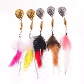 Bimoo, 2 шт./5 шт., микс-цепочка из бисера, заяц-глаз, стример Zonker с латунным грузилом, ложка, набор приманок, приманка, приманка, блестки, жало, рыболовный крючок, спиннер, рыболовная приманка 3/0 белый