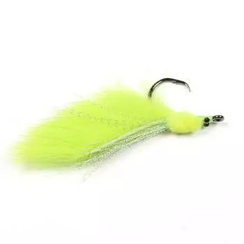 Bimoo 4 шт. 2/0 Тарпон Банни Жаба Шартрез Морская Рыбалка Мухи Приклад Тарпон Стример Приманка Нахлыстовая Рыболовная Приманка Крючки