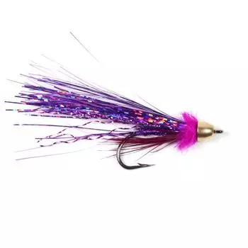 Bimoo 4шт #2 магнит с конической головкой фиолетовый стример нахлыстовая форель наживка для рыбалки