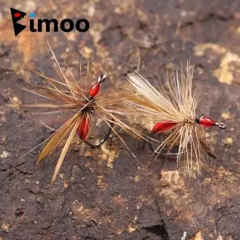 Bimoo 6 шт. #12 Blood Ant Fly Black Hackle Ant Dry Fly Без бородки Черный крючок с никелем Искусственная приманка для ловли форели Panfish