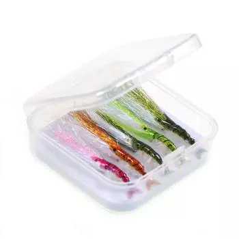 Bimoo 8 #5 шт., биомиметические креветки, искусственные цветные креветки для морской рыбалки, сабики, приманки для рыбалки #8