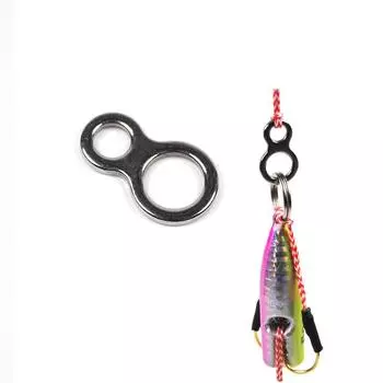 Bimoo полированное двойное сплошное кольцо, вертлюг, 8 форм, петли, аксессуары для игровой рыбалки, терминальные снасти для троллинговых приманок, крючки S