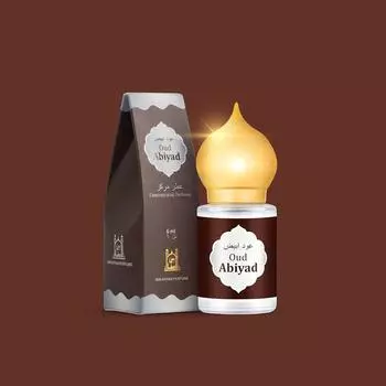 Binaffan Oud Abiyad 6 мл Premium Abiyad Series Long Lasting Made In Dubai Упаковка из 1 аттарного парфюма в сочетании с водой Zam Zam без спирта