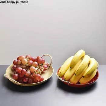 Бинауральная керамическая обеденная тарелка Круглые тарелки в западном стиле Поднос для фруктов Салатница Суповая тарелка Тарелки для сашими Десертница Блюдо для димсамов
