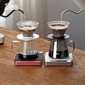 Bincoo 400 мл/600 мл стакан для кофе ручной заварки пуровер чайник капельный фильтр чашка набор кофейник V01/V02 фильтр стакан бумажный