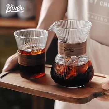 Bincoo 400ml Glass Coffee Cup with Coaster Transparent Water Tea Drinkware Milk Juice Mugs Bar Coffee Shop Kitchen Drinkware