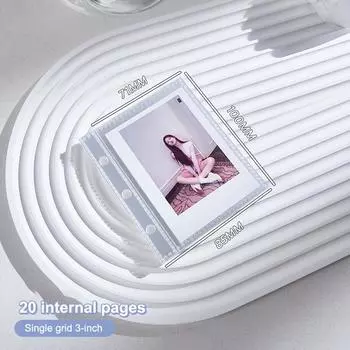 Биндер для фотокарточек Фотоальбом с резинкой Книга для коллекционирования карточек айдолов Минималистичный биндер для фотокарточек Мини-фотокарточка