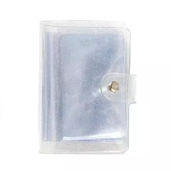 Binders Albums LOMO Cards Transparent Glitter Photo Album Card Holder Card Stock Mini Photo Album