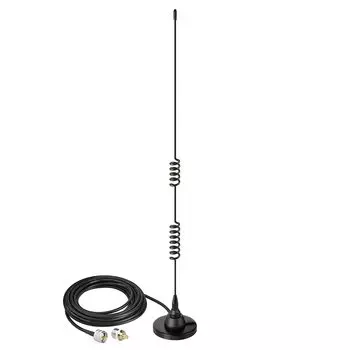 BINGFU Мобильная любительская радиоантенна двухчастотная VHF UHF любительская радиоантенна с магнитным основанием PL259 Антенна-штекер подходит для BTECH ICOM Midland Yaesu TYT