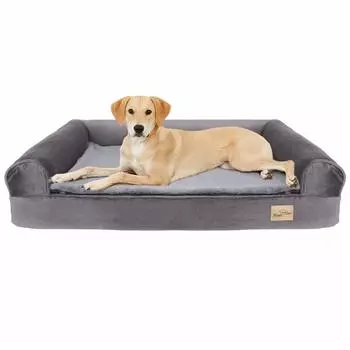 bingopaw Большая собака L Домашний диван Собака Пожилая собака Пролежни Акита Несколько Маленький 40 кг или меньше Кровать, Подушка, Моющаяся, Кровать, Пушистая, Кровать, Водонепроницаемая, серый
