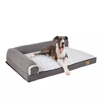 BingoPaw Large Dog All Pet Senior Dog Care Dog Chew Body Pressure All Dog Sofa High Extra Large Bed, Washable, Seasons, Bed, Cushion, Warm, Bed, Bed, серый
