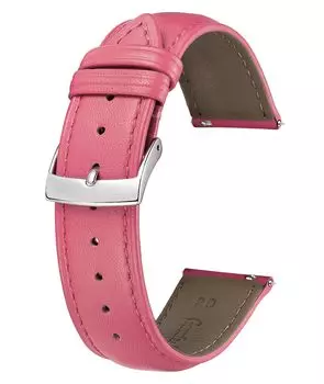 [BINLUN] Кожаный ремешок для часов, быстросъемный кожаный ремешок для часов, многоцветный ремешок для часов, стильный сменный ремешок, мягкий, дышащий, унисекс (19мм, розовое