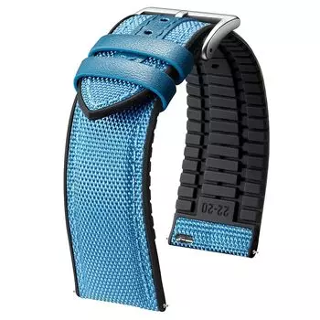 [BINLUN] нейлоновый силиконовый ремешок для часов 18 мм 19 мм 20 мм 21 мм 22 мм Быстросъемный гибридный ремешок из холста и резины Сменные ремешки для часов для мужчин и женщин 9