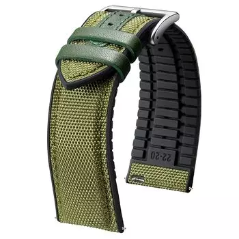 [BINLUN] нейлоновый силиконовый ремешок для часов 18 мм 19 мм 20 мм 21 мм 22 мм Быстросъемный гибридный ремешок из холста и резины Сменные ремешки для часов для мужчин и женщин 9