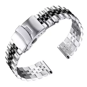 [BINLUN] ремешок для часов из нержавеющей стали, металлический ремешок для часов, металлический ремешок для часов 18 мм, 20 мм, 22 мм, 24 мм, 26 мм, сменный ремешок для смарт-часов, очень прочный
