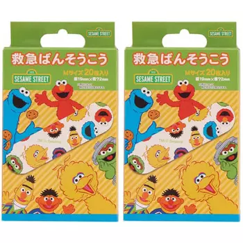 Бинты для оказания первой помощи фигуристу Улица Сезам Размер M 40 шт. (20 шт. x 2 комплекта) Бинт сделан в Японии QQB1-A
